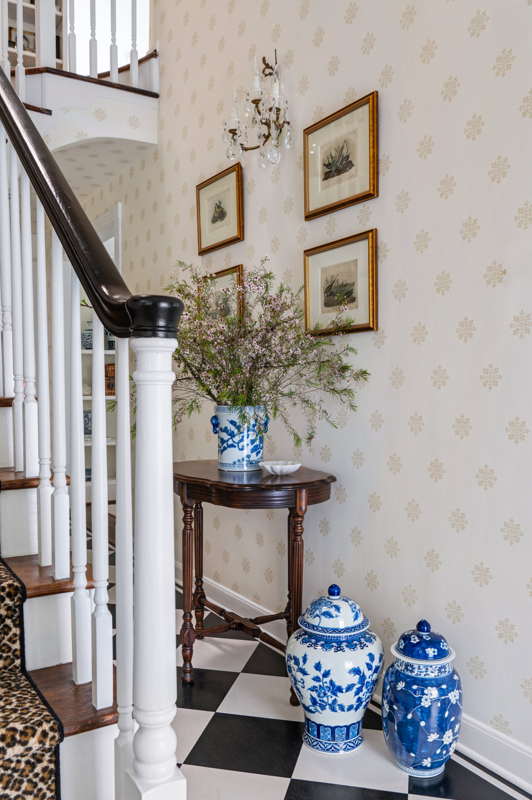 Beautiful interior design vision with cheetah print carpet and modern styled home