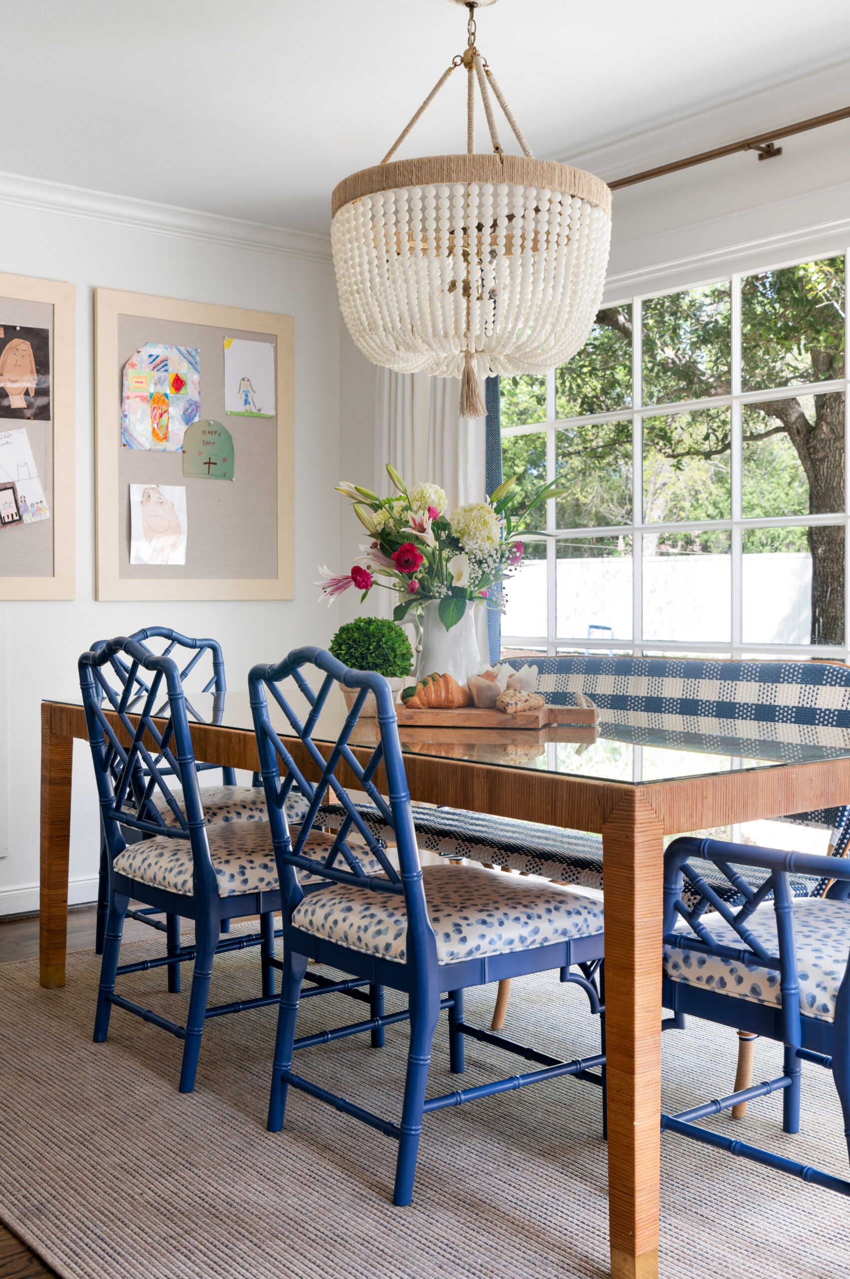 Dining room interior design for a southern home interior design photoshoot