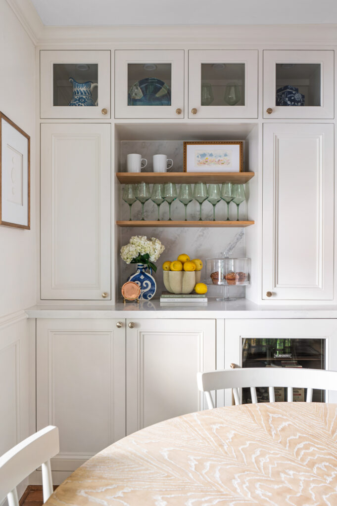 Modern bright dining room ideal for interior design publications focusing on elegant dining room design.